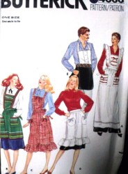 4066  BUTTERICK 70S UNISEX APRON LENGTHS, VARIETY PATTERN ONE SIZE UNCUT